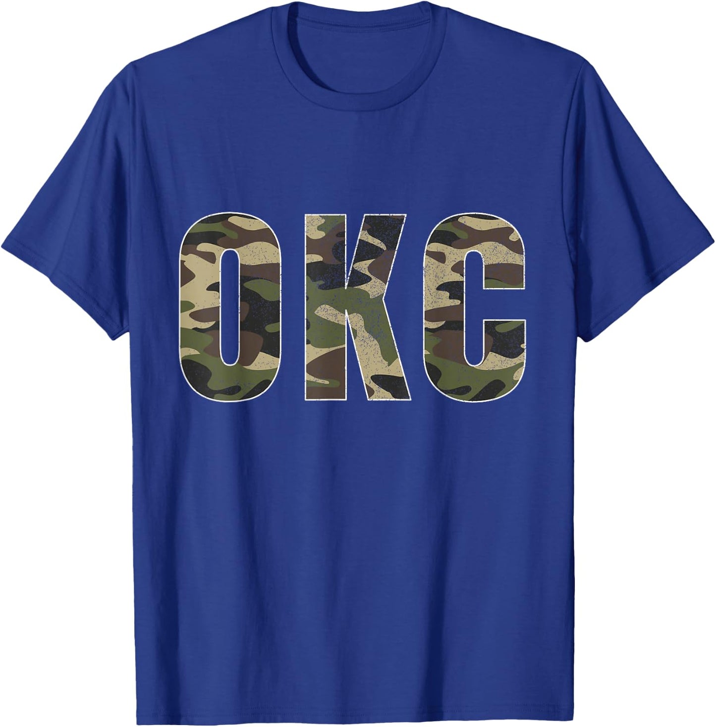 OKC Camo Vintage Print T-Shirt - T-Shirt | Royal