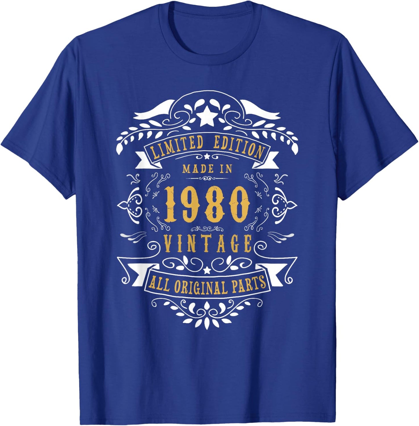 46th Birthday Women 46 Years old Men Born 1980 46 Birthday T-Shirt - T-Shirt | Royal