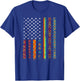 African Kente Cloth Shirts American Flag T-Shirt - T-Shirt | Royal