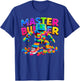 Master Builder Colourful Bricks Blocks Funny Kids Boys Girls T-Shirt - T-Shirt | Royal