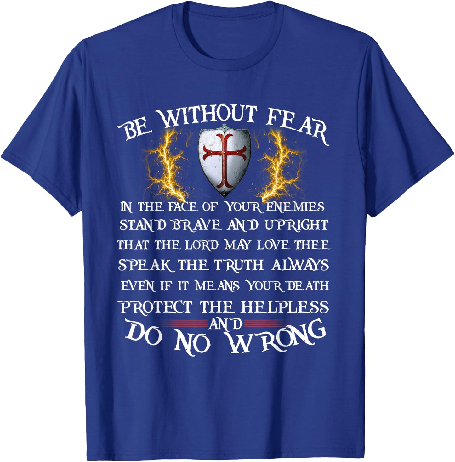 Crusader Knight | Knights Templar Code | Holy Cross T-Shirt - T-Shirt | Royal