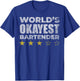 Funny Worlds Okayest Bartender - Vintage Style T-Shirt - T-Shirt | Royal
