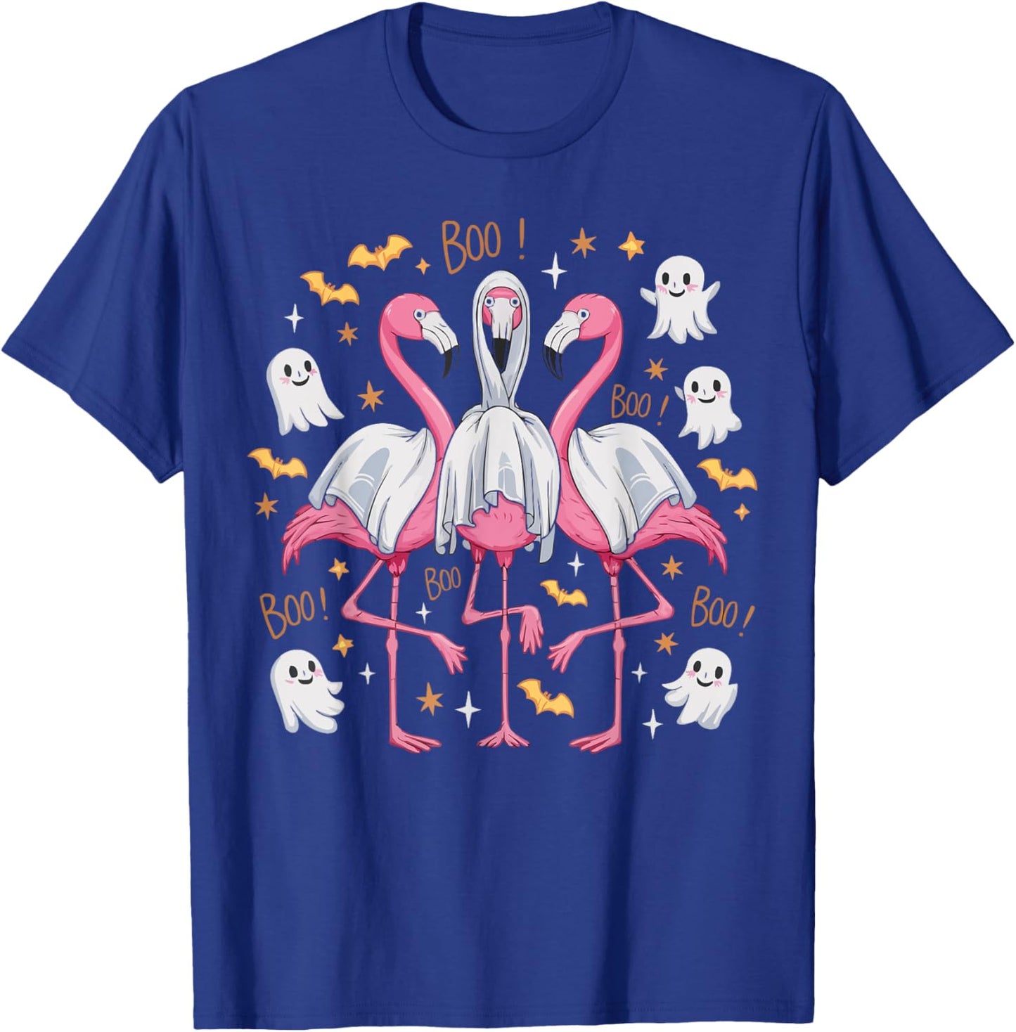 Flamingo Halloween Spooky Wading Bird Scary Trick Or Treat T-Shirt - T-Shirt | Royal