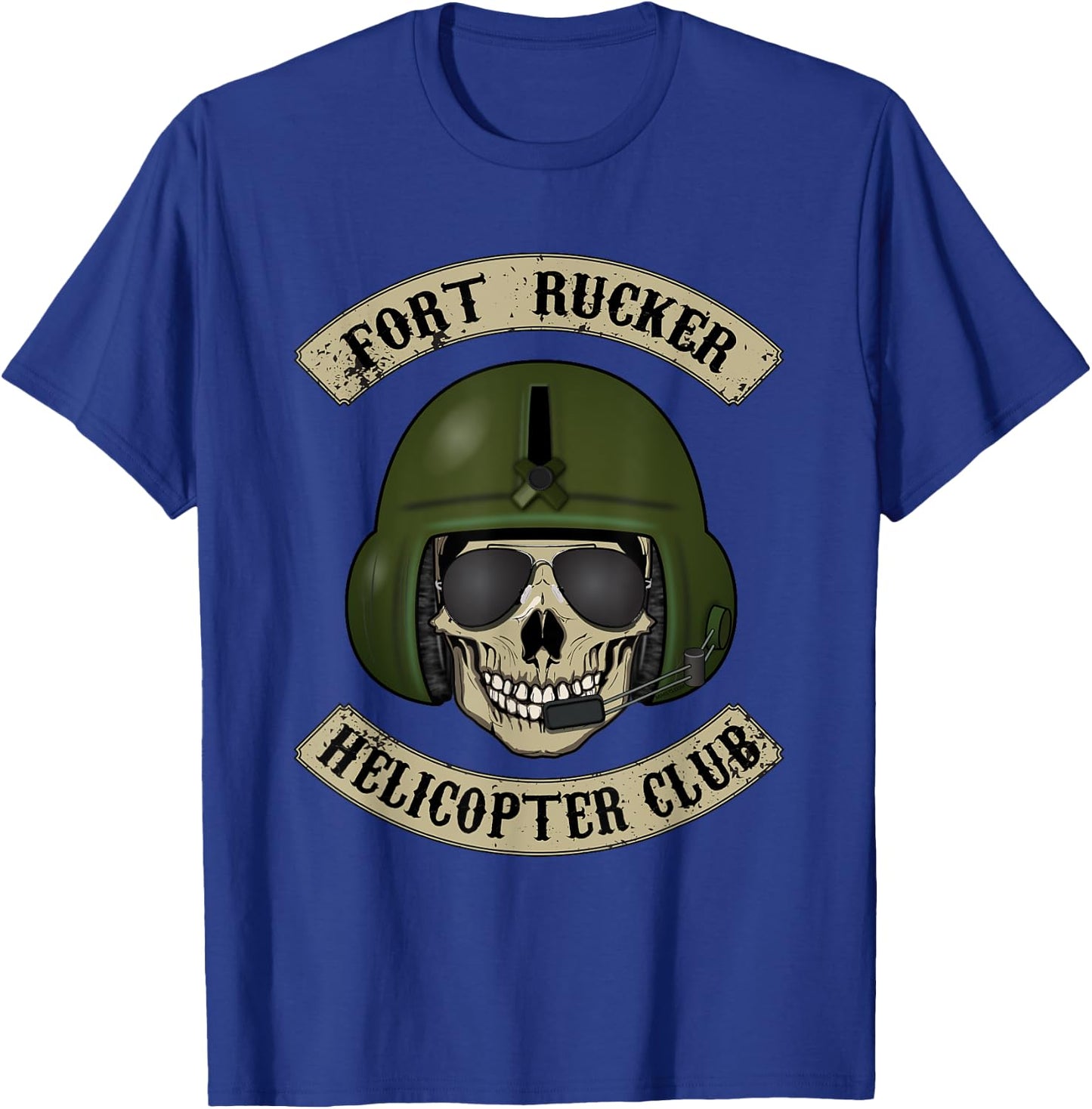 Fort Rucker Helicopter Club T shirt Pilot, Crew Chief T-Shirt - T-Shirt | Royal