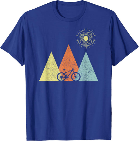 Vintage Mountain Bike MTB Bicycle Cycling Cyclist Biker T-Shirt - T-Shirt | Royal