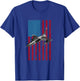 Republic F-105 USA American Flag - Military T-Shirt - T-Shirt | Royal