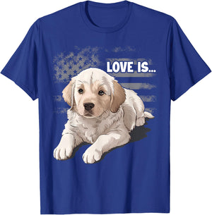 White Labrador Retriever Yellow Love Lab Mom Dog Dad T-Shirt - T-Shirt | Royal