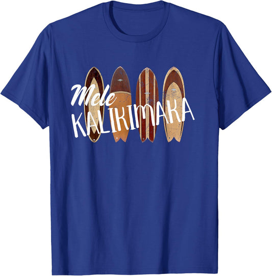Christmas Mele Kalikimaka Vintage Hawaii surfboards T-Shirt - T-Shirt | Royal