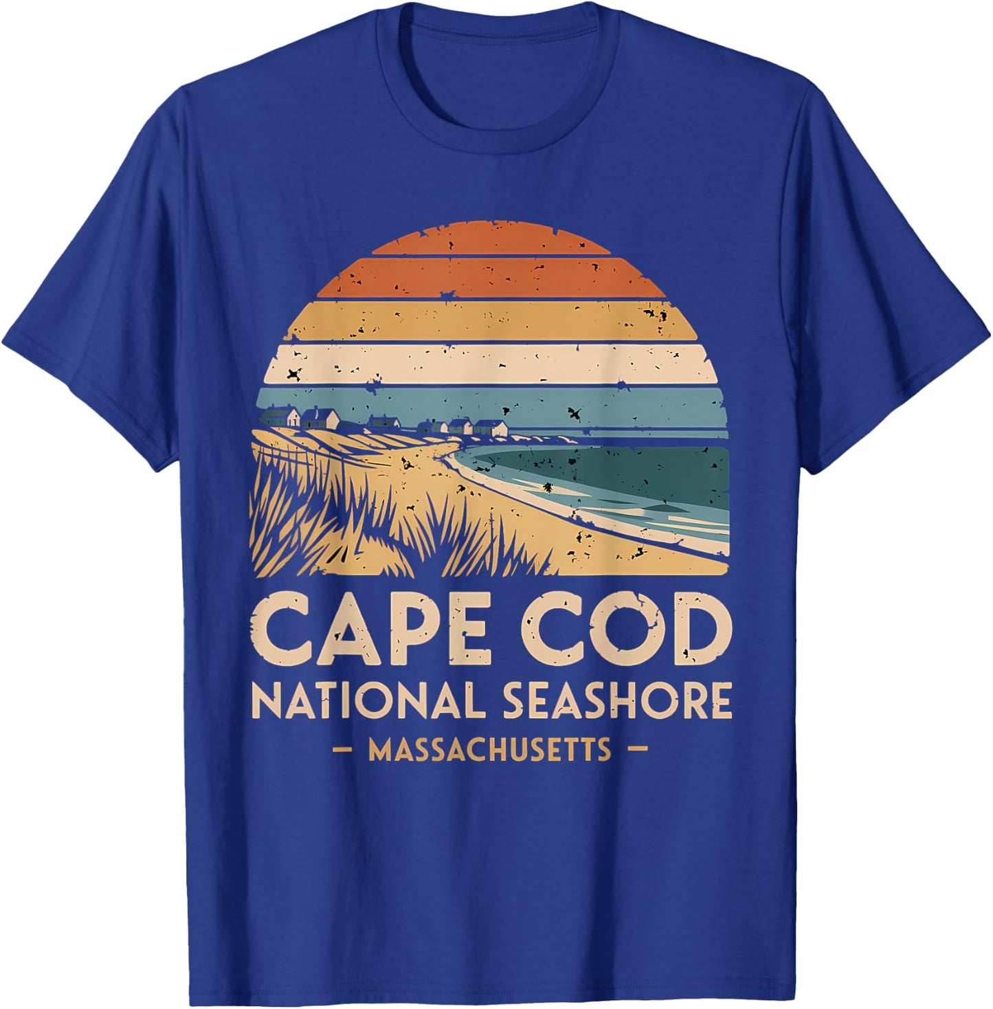 Vintage Cape Cod National Seashore Massachusetts Souvenir T-Shirt - T-Shirt | Royal