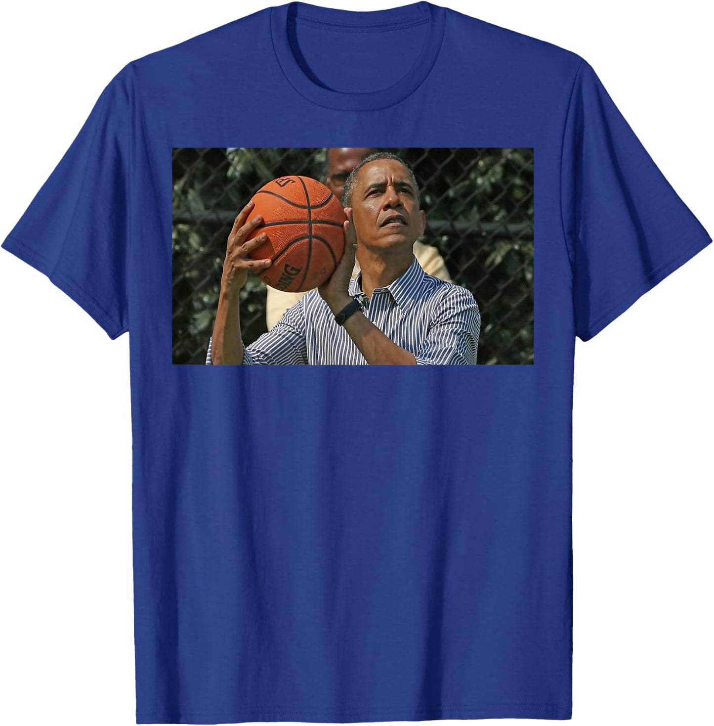 Barack Obama Playing Basketball Presidential T-Shirt - T-Shirt | Royal