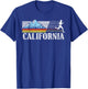 California Trail Running Retro Mountains 80s Graphic T-Shirt - T-Shirt | Royal
