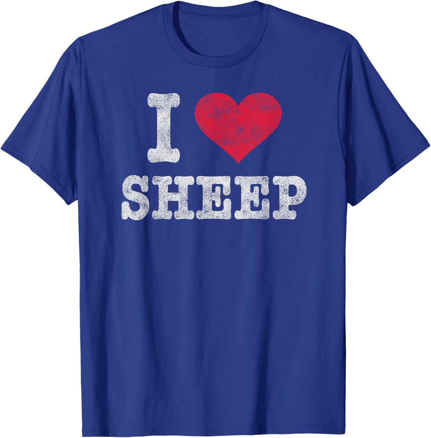 Vintage I Love Sheep Trendy Gift T-Shirt - T-Shirt | Royal
