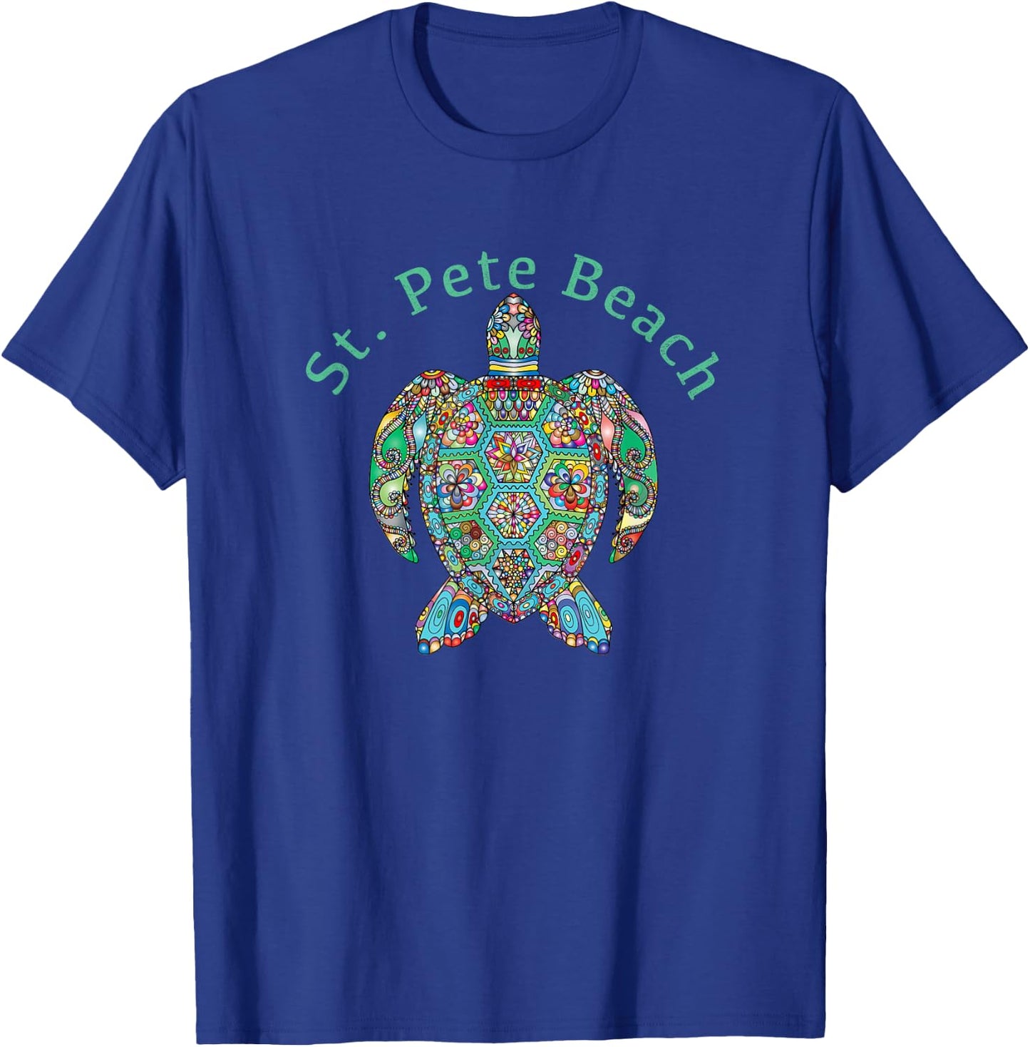 St. Pete Beach Tribal Turtle Gift T-Shirt - T-Shirt | Royal