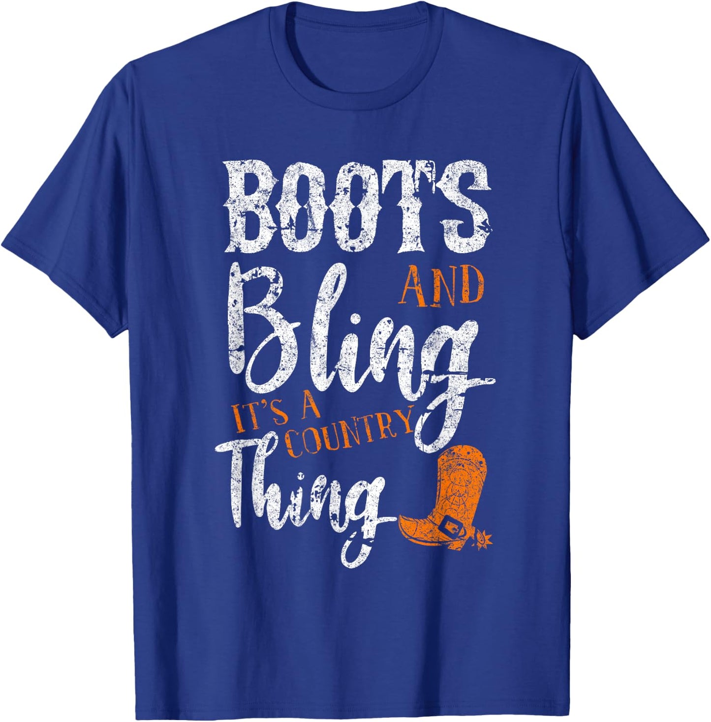 Boots & Bling It's Country Thing Horseback Riding Cowgirl T-Shirt - T-Shirt | Royal