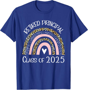 Retired Principal Class Of 2025 Retirement Men Women T-Shirt - T-Shirt | Royal