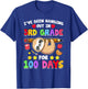 100th Day Of School Sloth Shirt 3rd Grade 100 Days School T-Shirt - T-Shirt | Royal
