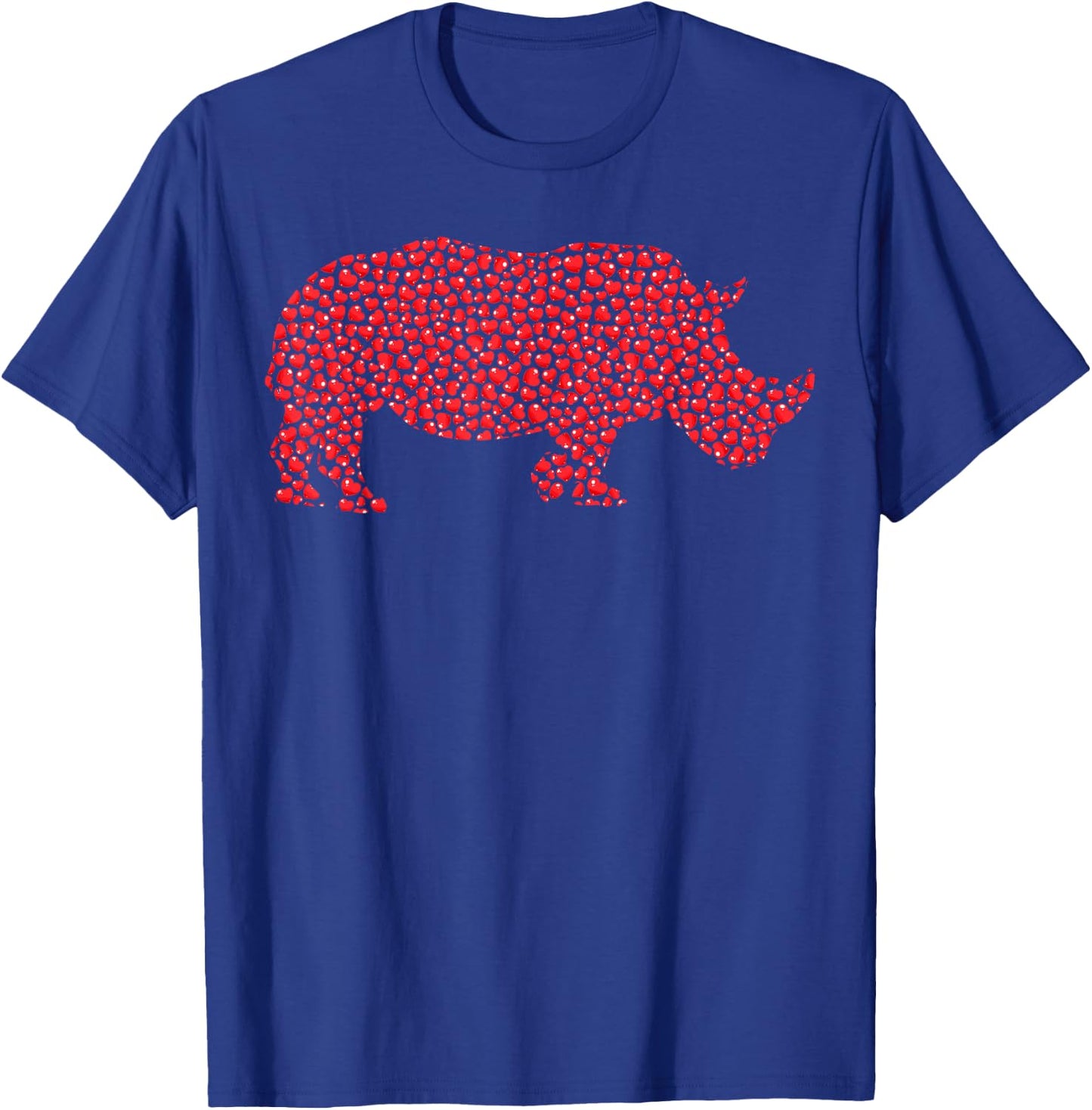 Rhino Lover Heart Shape Rhino Valentine's Day T-Shirt - T-Shirt | Royal