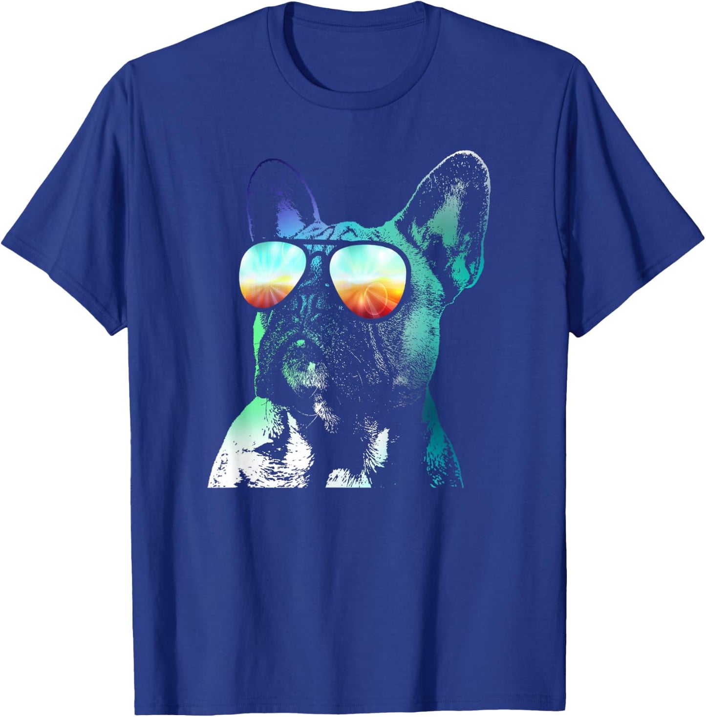 French Bulldog Neon Dog Shirt T-Shirt - T-Shirt | Royal