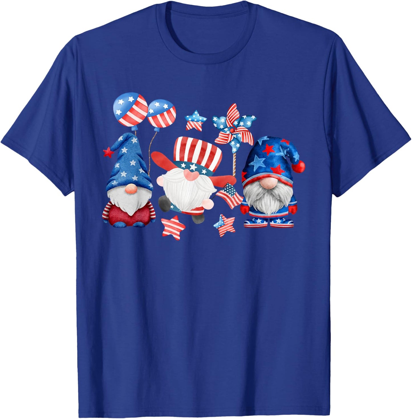 Happy Memorial Day 4th of July with Usa Flag Gnomes Women T-Shirt - T-Shirt | Royal