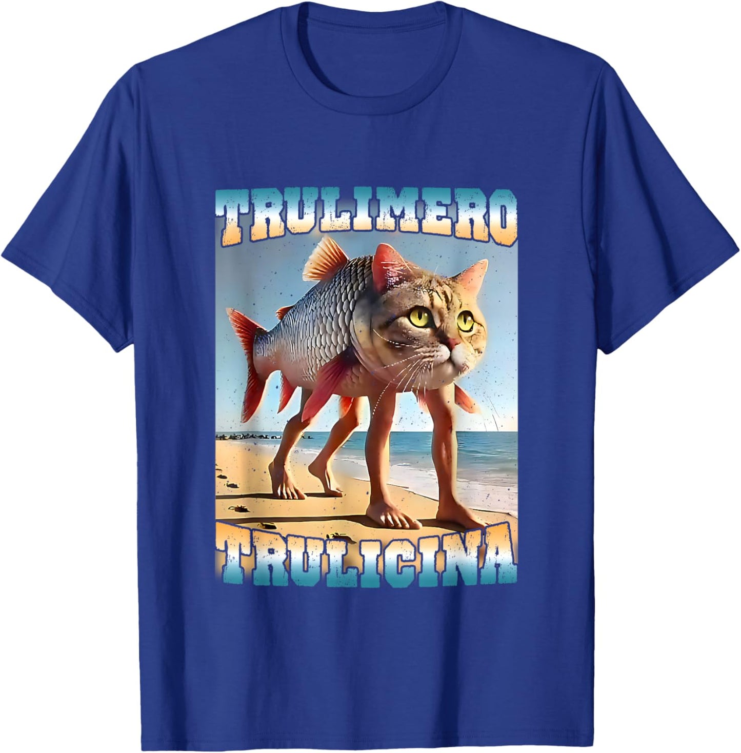 Trulimero Trulicina - Italian Brainrot Meme, Cat Fish Meme T-Shirt - T-Shirt | Royal