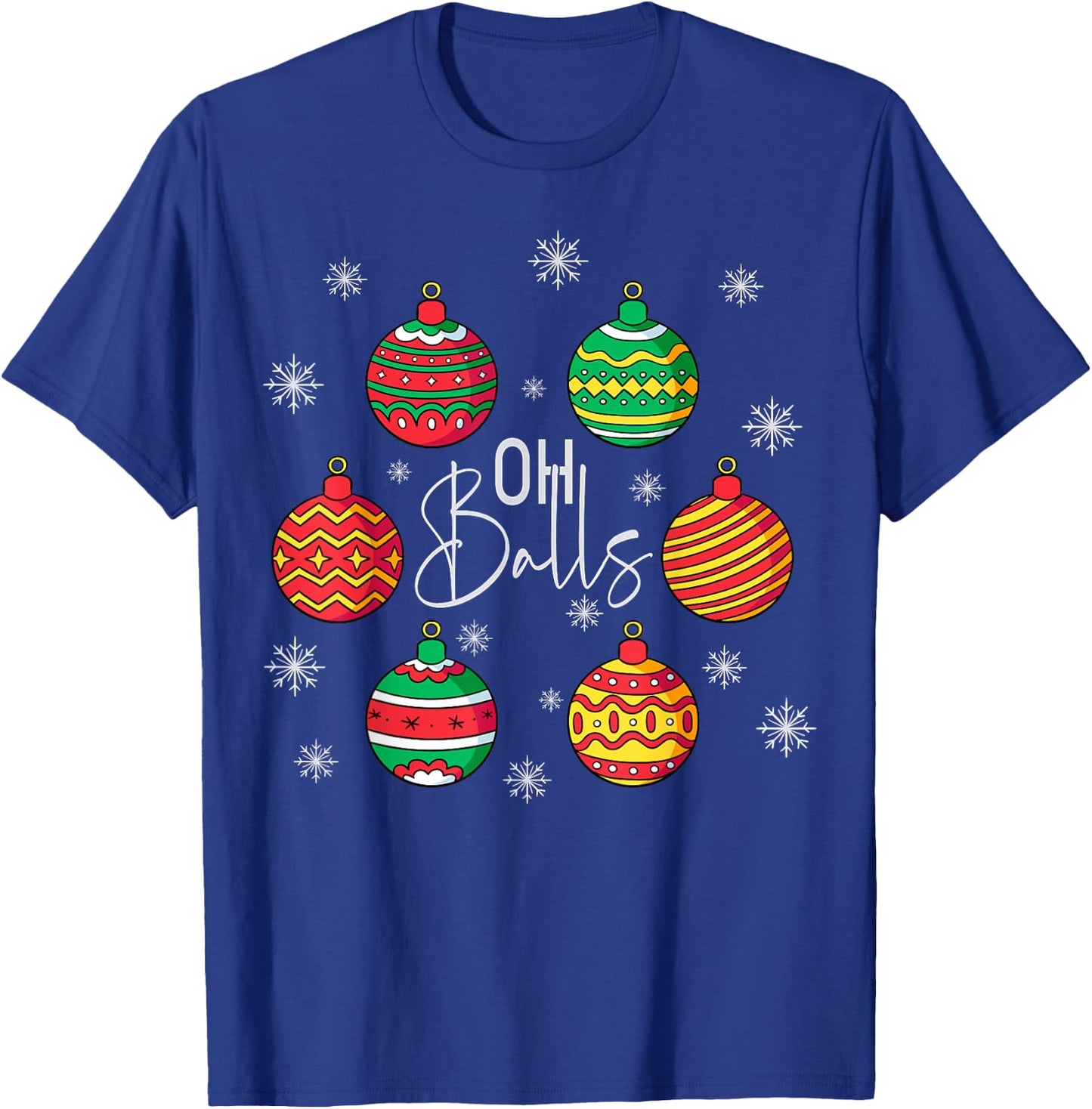 Groovy Christmas Oh Ball Christmas Holiday Women T-Shirt - T-Shirt | Royal