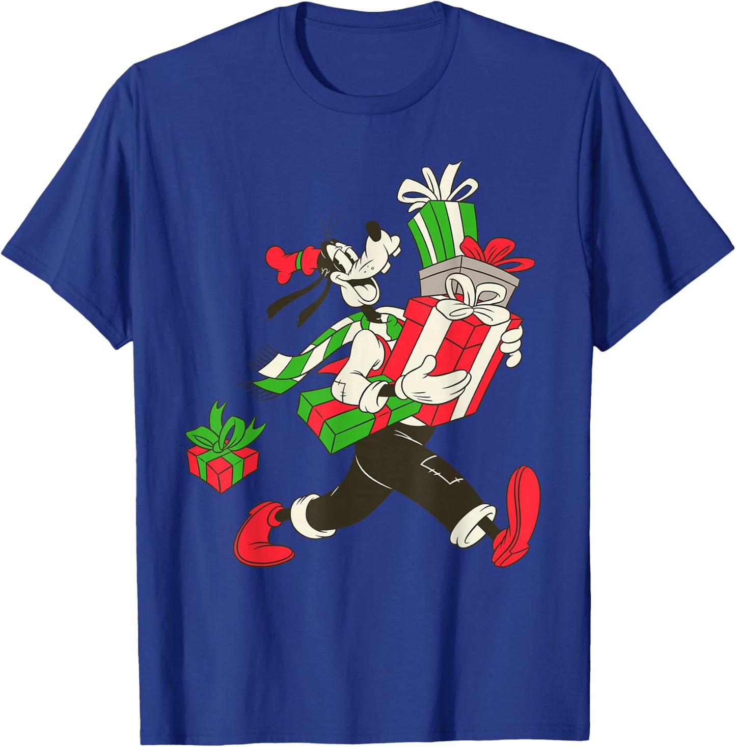 Disney Vintage Goofy Holiday Presents T-Shirt - T-Shirt | Royal
