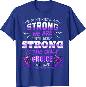 Lupus Awareness Shirt Organ Disease Ribbon Butterfly Gift T-Shirt - T-Shirt | Royal