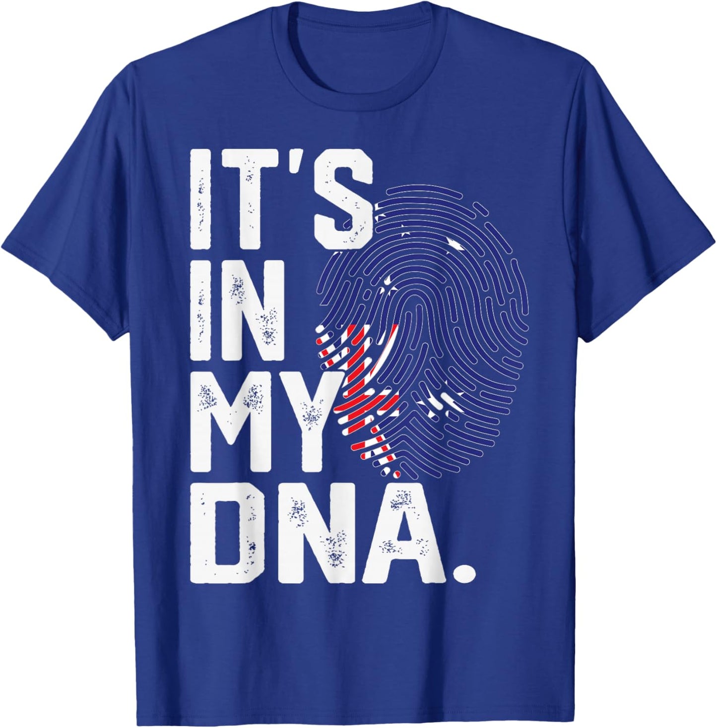 Australia Roots Flag Fingerprint Graphic Patriotic T-Shirt - T-Shirt | Royal