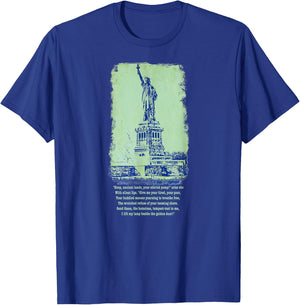 Give Me Your Tired Huddled Masses Statue Liberty NYC Women T-Shirt - T-Shirt | Royal