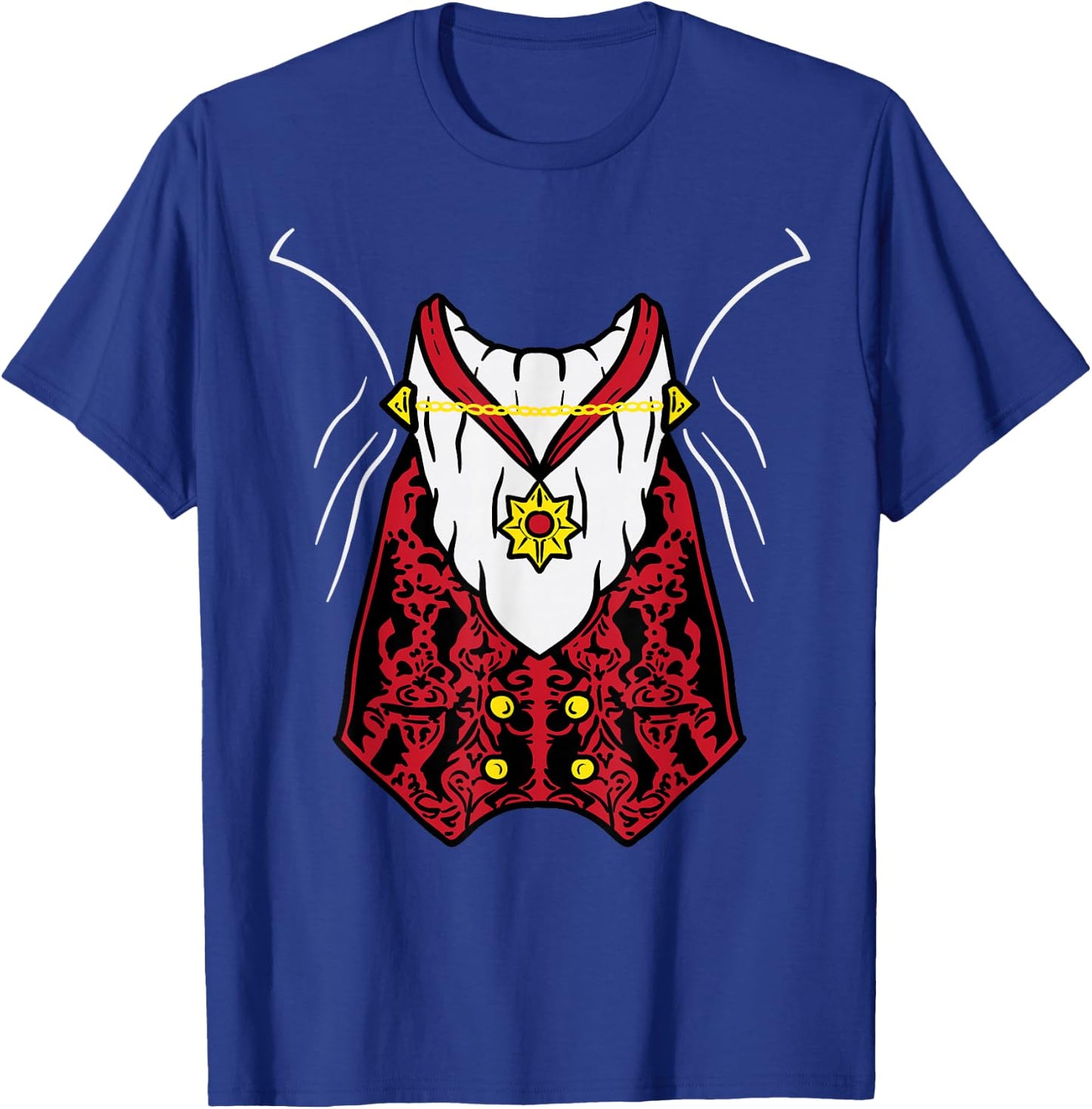 Dracula Vampire Uniform DIY Easy Lazy Halloween Costume T-Shirt - T-Shirt | Royal