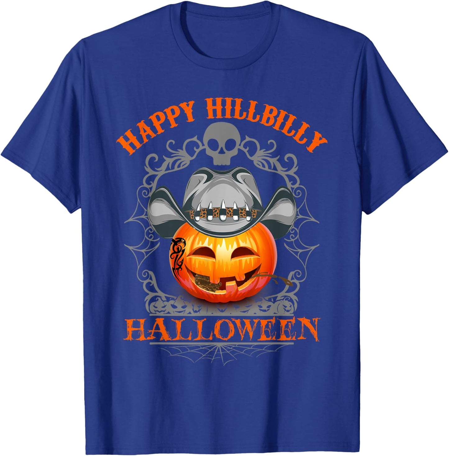 Hillbilly Pumpkin Halloween Lover Cute Birthday Gift Shirt T-Shirt - T-Shirt | Royal