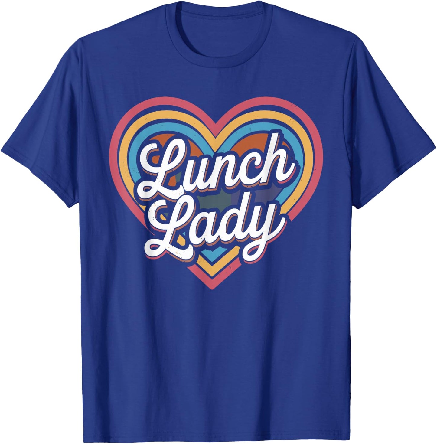 Lunch Lady Heart Cafeteria Worker T-Shirt - T-Shirt | Royal