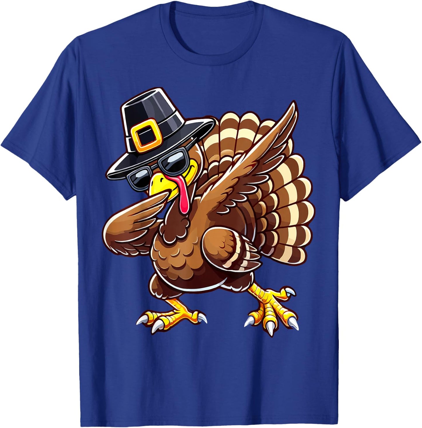 Thanksgiving Dabbing Lover Turkey T-Shirt - T-Shirt | Royal