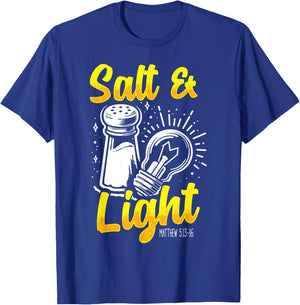 Salt & Light Bible Verse Matthew 5:13-16 Christian Value T-Shirt - T-Shirt | Royal