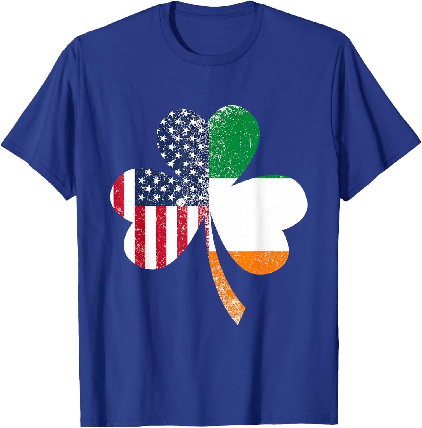 USA Flag US Irish Flag Gifts Ireland T-Shirt - T-Shirt | Royal