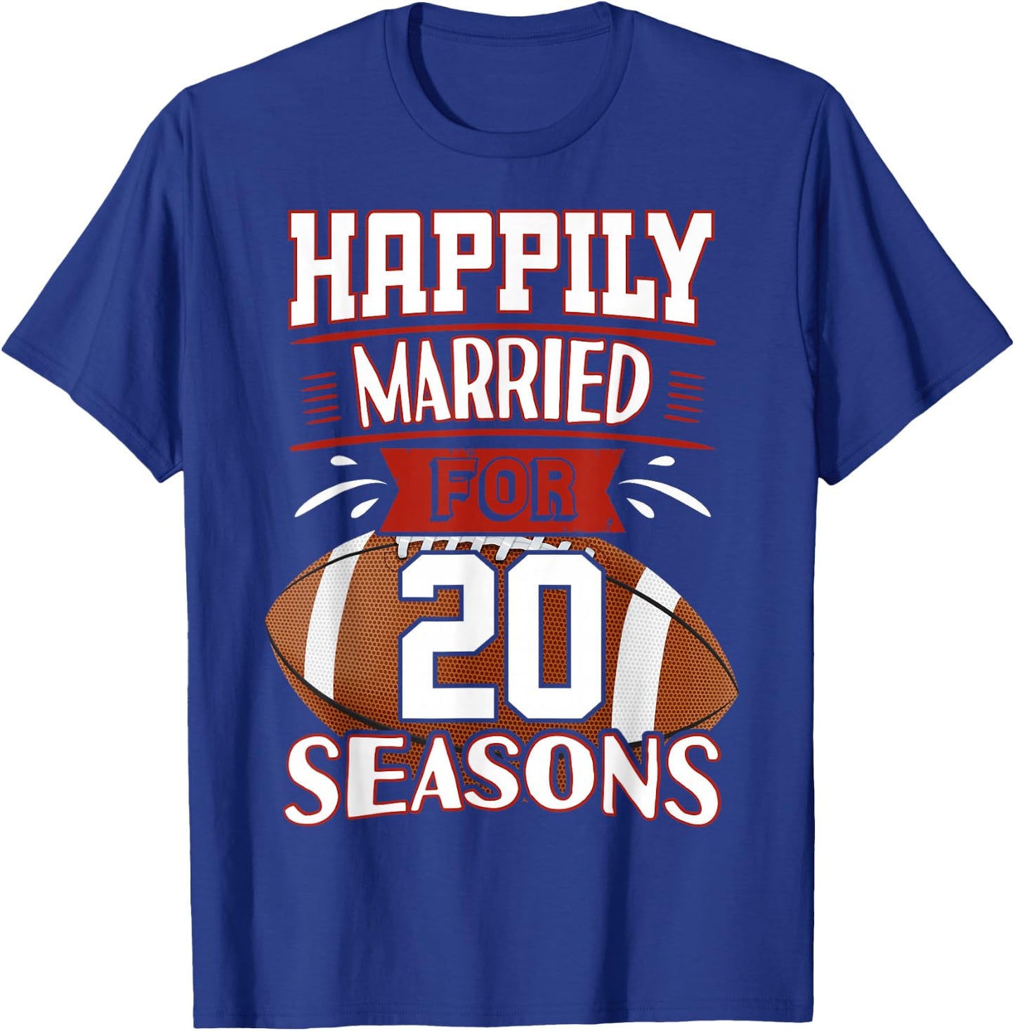 20 Years Marriage - 20th Idea T-Shirt - T-Shirt | Royal