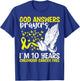 10 Years Childhood Cancer Free God Neuroblastoma Awareness T-Shirt - T-Shirt | Royal