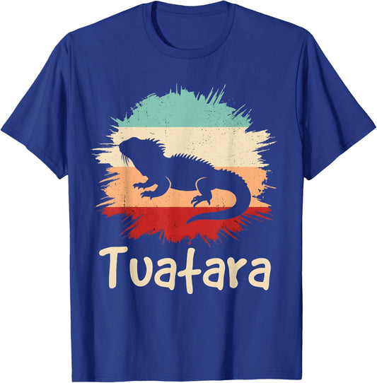 Retro Tuatara T-Shirt - T-Shirt | Royal