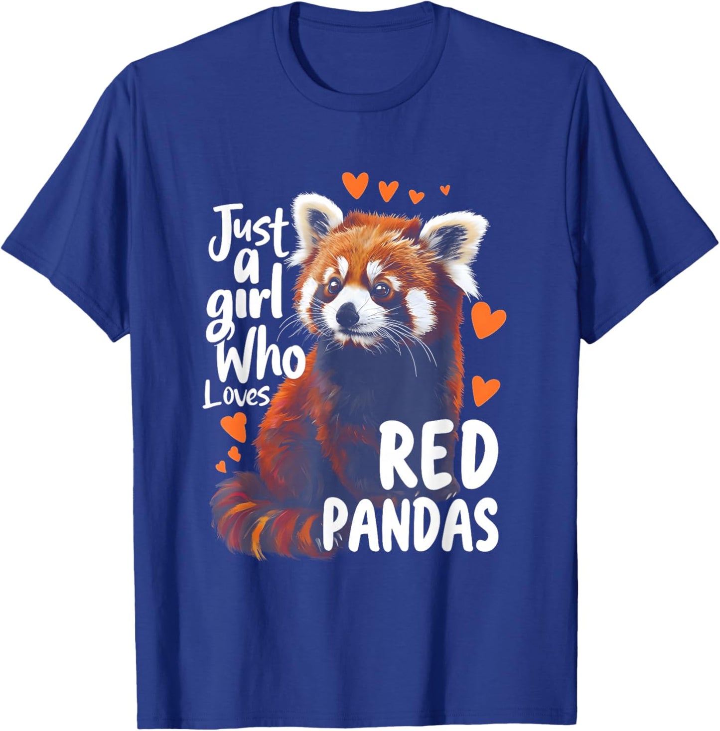Animal Lover Just Girl Who Loves Red Pandas Kawaii Heart T-Shirt - T-Shirt | Royal