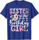 Sister Of The Birthday Girl Pink Farm Cow 1St Birthday T-Shirt - T-Shirt | Royal