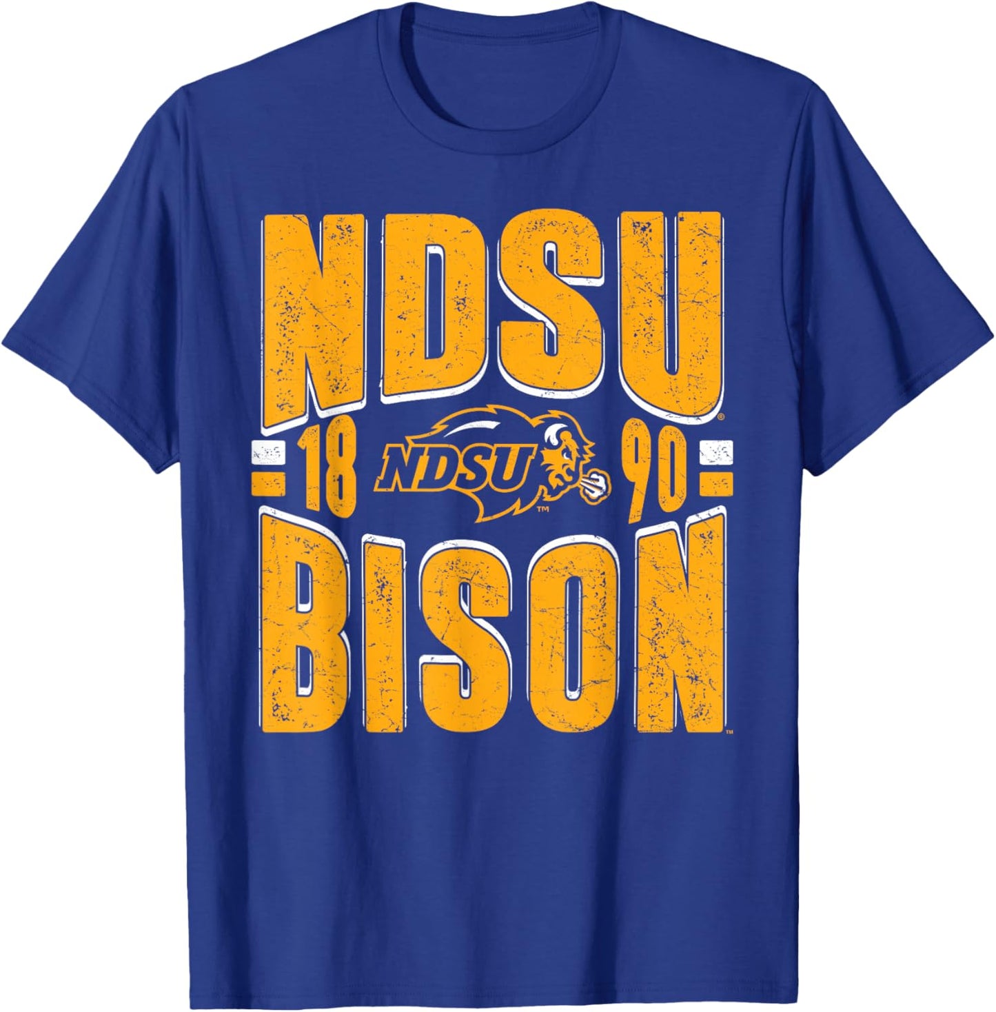 North Dakota State Bison Vintage 90's Retro Green T-Shirt - T-Shirt | Royal