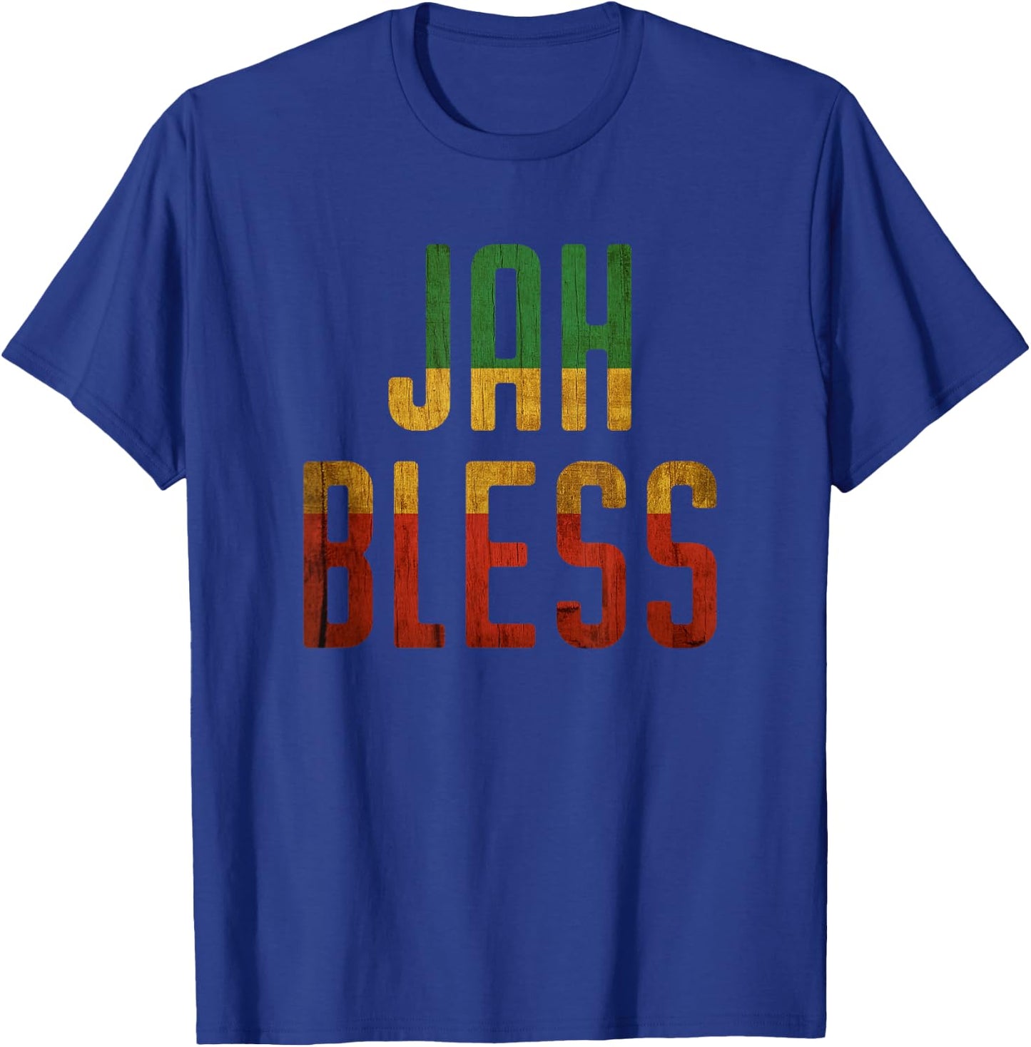 Jah Bless Rasta T Shirt Jamaica Roots Rock Reggae T-Shirt - T-Shirt | Royal