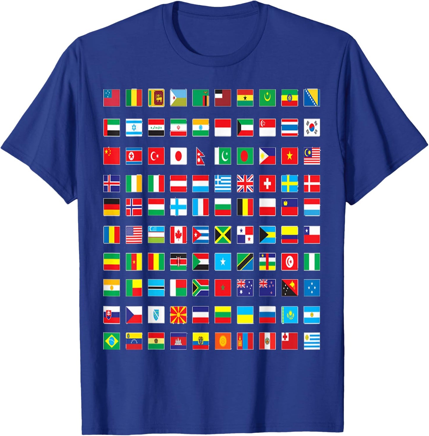 International world flags and world map for children T-Shirt - T-Shirt | Royal