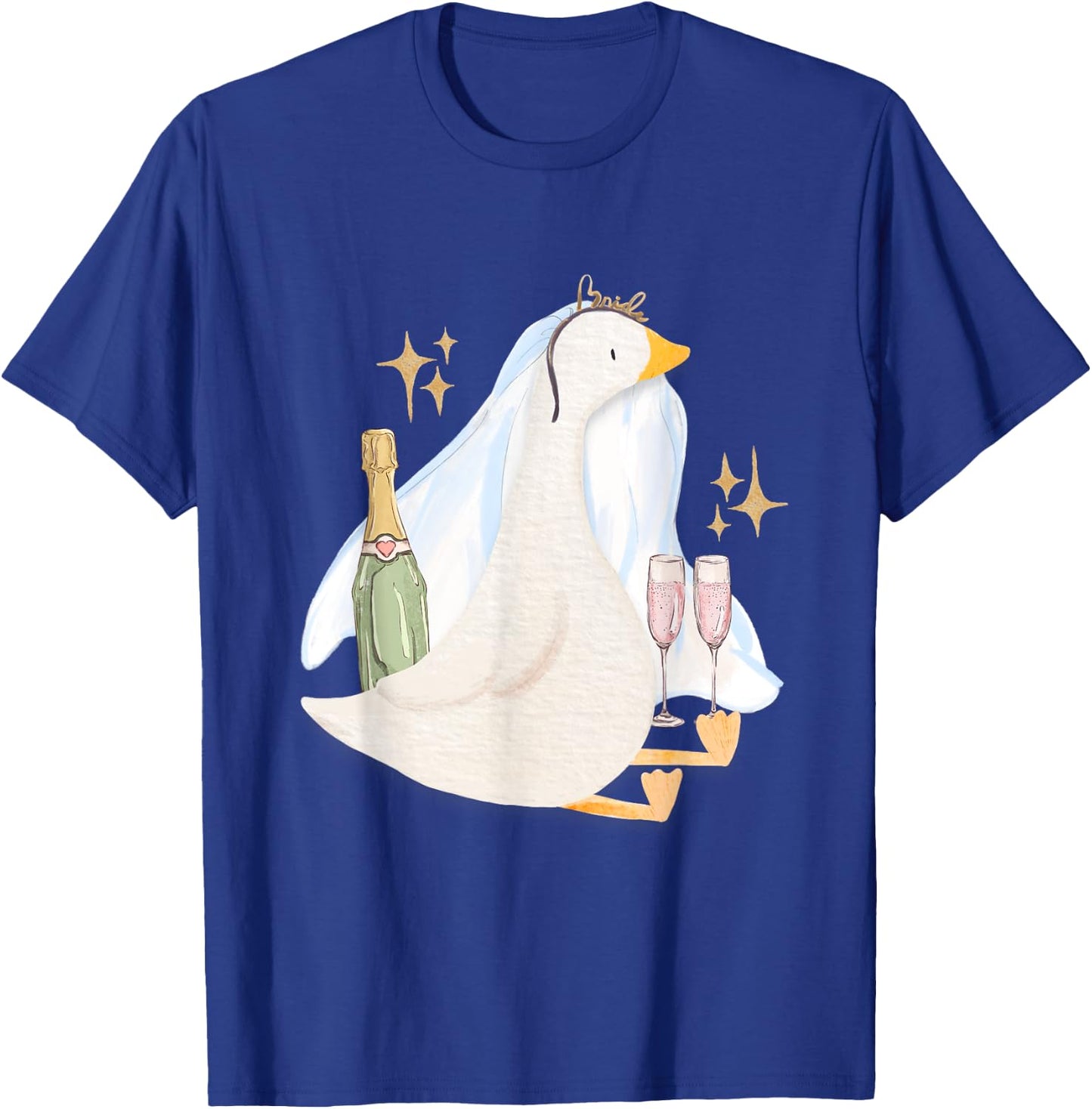 Silly Bride Goose Funny Silly Goose Bride Bachelorette T-Shirt - T-Shirt | Royal