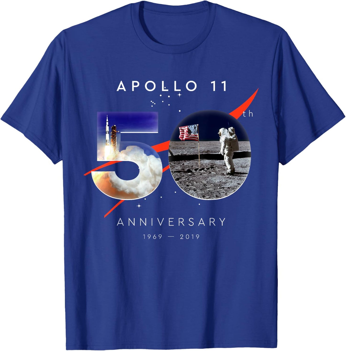 Apollo 11 50th Anniversary Shirt Moon Landing July 20, 1969 T-Shirt - T-Shirt | Royal