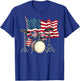 Patriotic Drum Drumset Drummer Lover American 4th of July T-Shirt - T-Shirt | Royal
