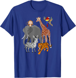 Zoo Animals Shirt Wildlife Birthday Party A Day At The Zoo T-Shirt - T-Shirt | Royal