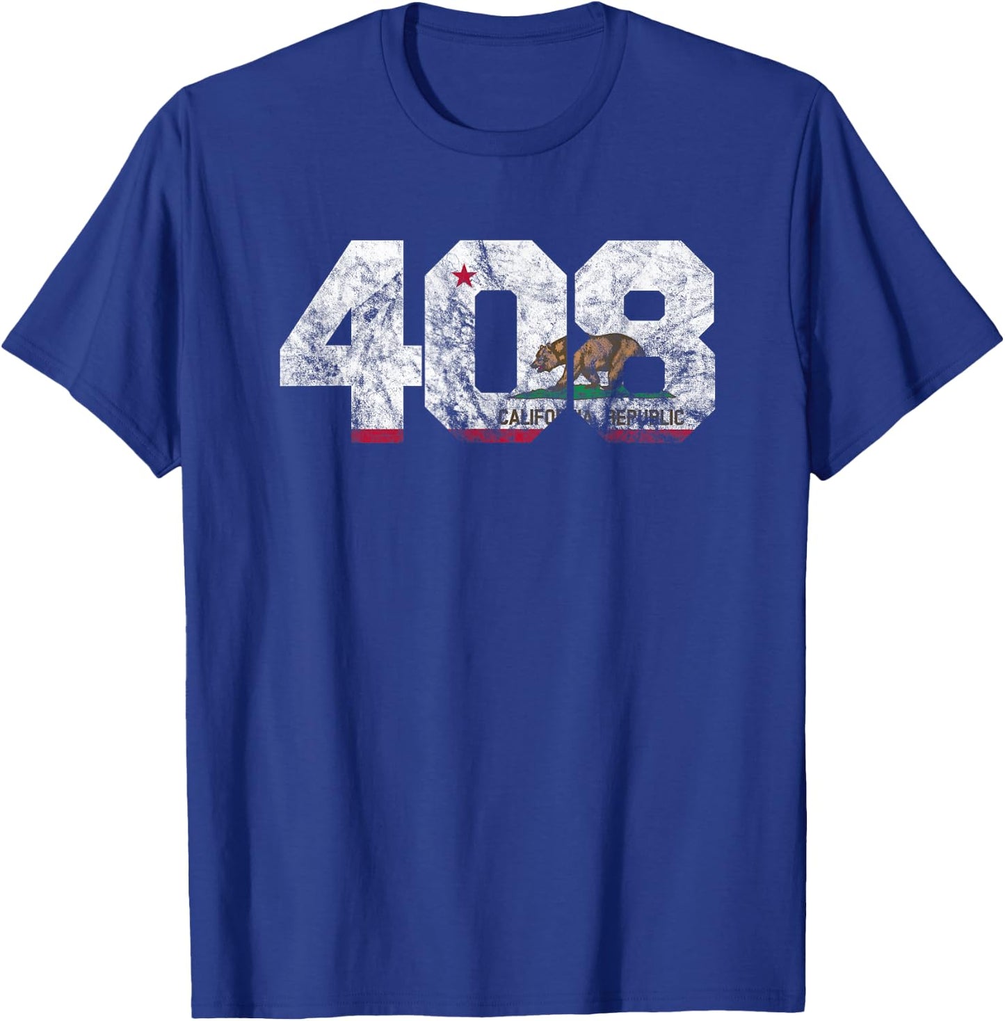 Area Code 408 shirt - San Jose California T-Shirt - T-Shirt | Royal