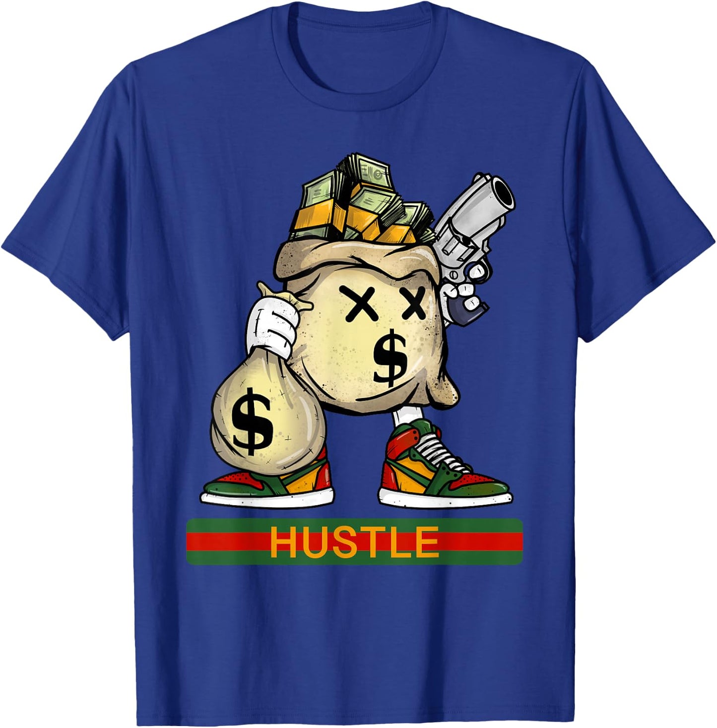 Money Stacks Hustle Wall Street Hip Hop Rap Lover Gift T-Shirt - T-Shirt | Royal