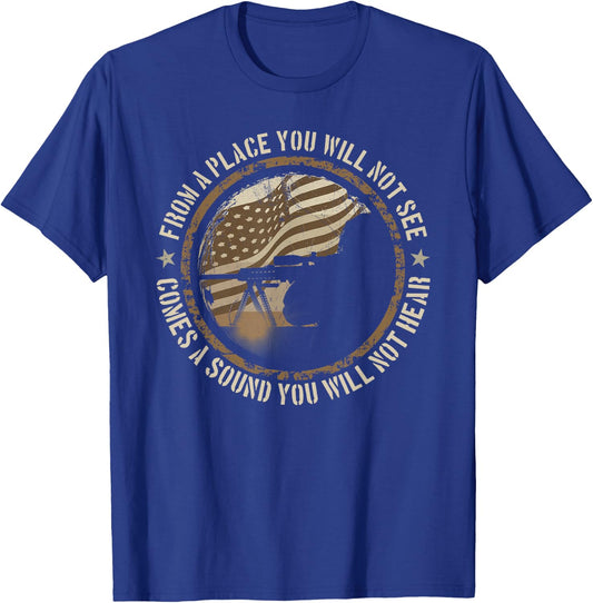 Sniper Military Sharpshooter USA You Will Not Be T-Shirt - T-Shirt | Royal